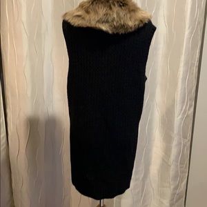 Ralph Lauren Sport Sweaters - Black Merino Wool sweater with Angora Rabbit Fur Ralph Lauren Sport Sweaters - Black Merino Wool sweater with Angora Rabbit Fur